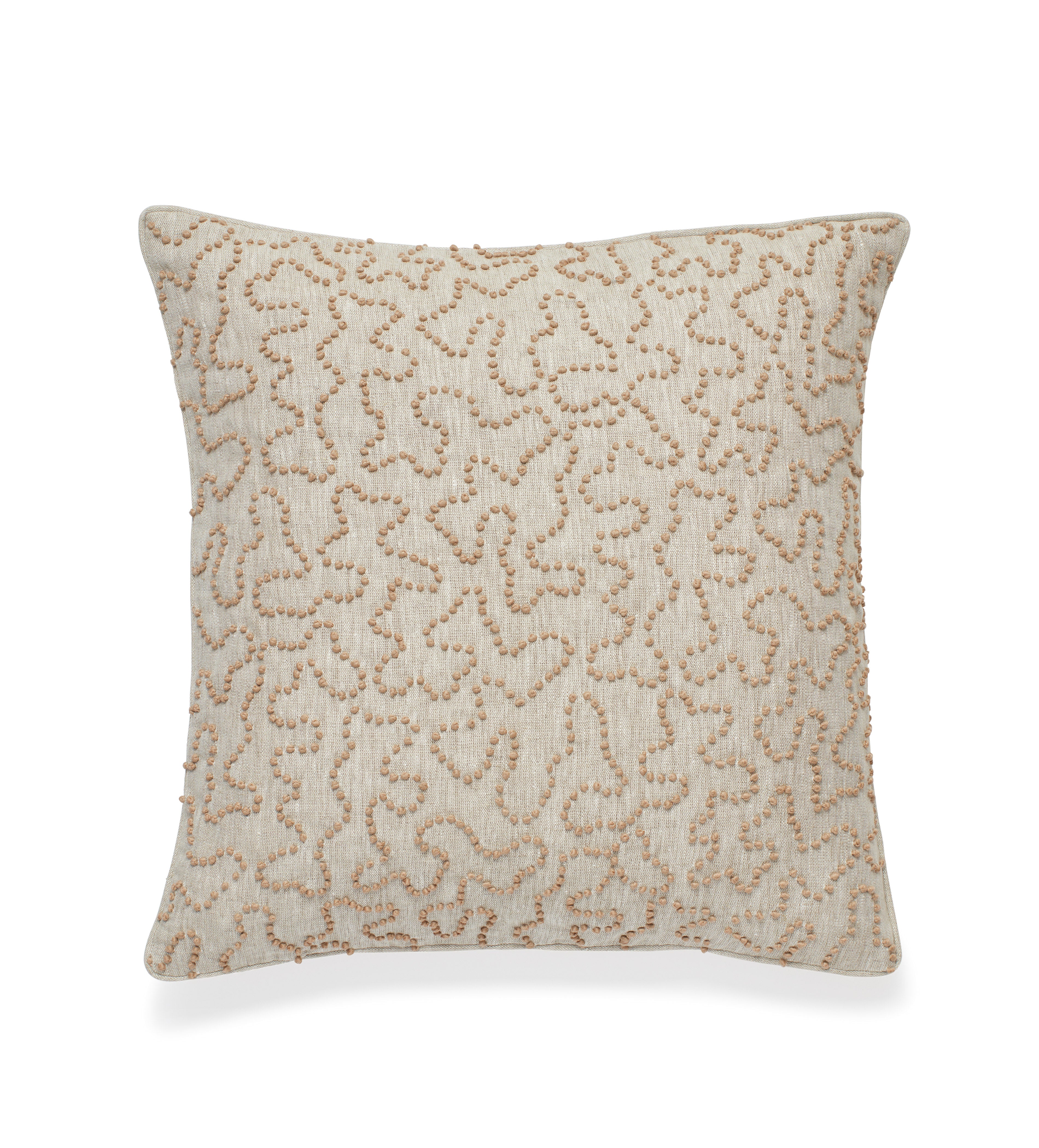 Leptoria Embroidered Cushion Cover - Apricot