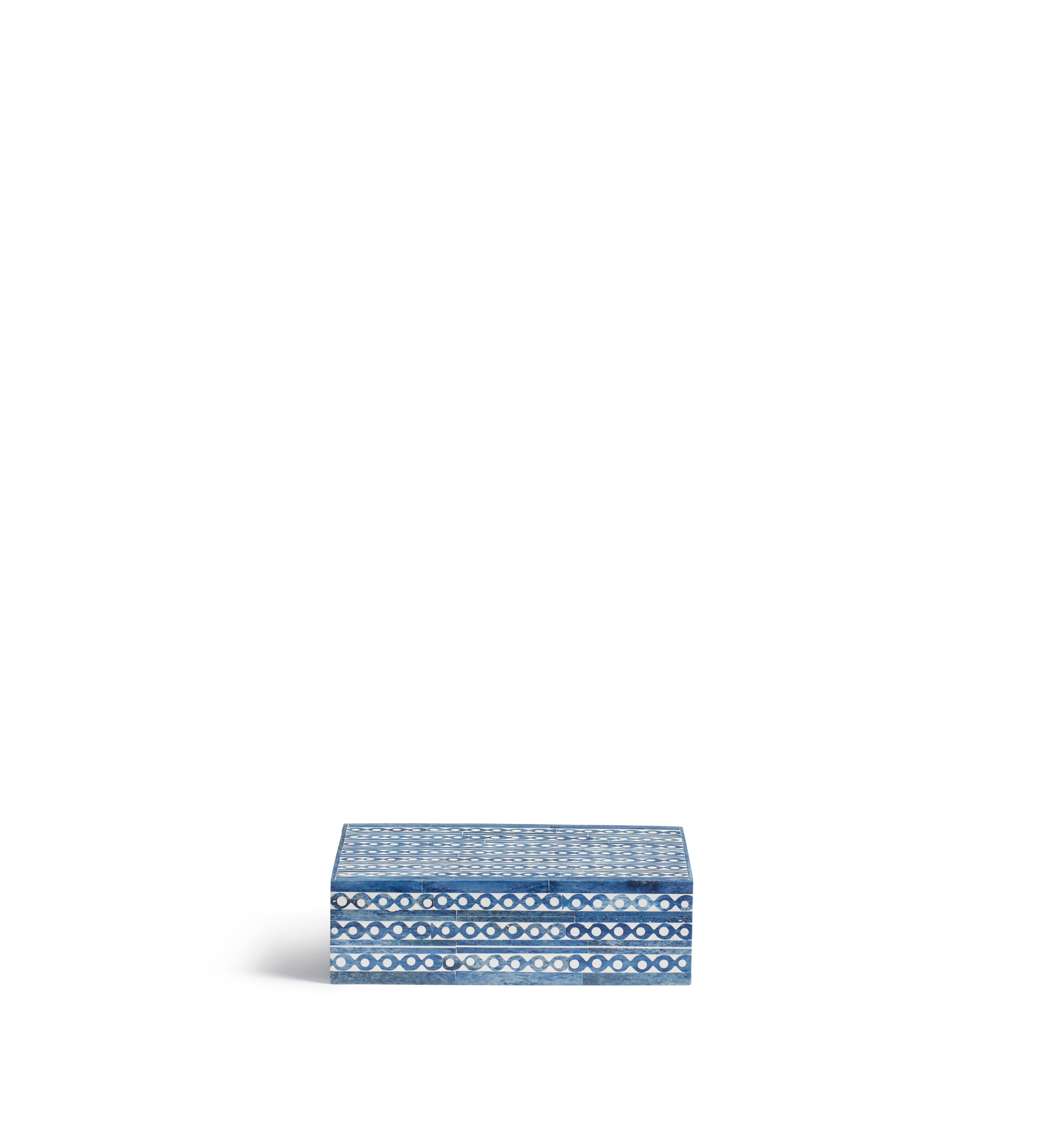 Afina Dots Bone Box - Sapphire