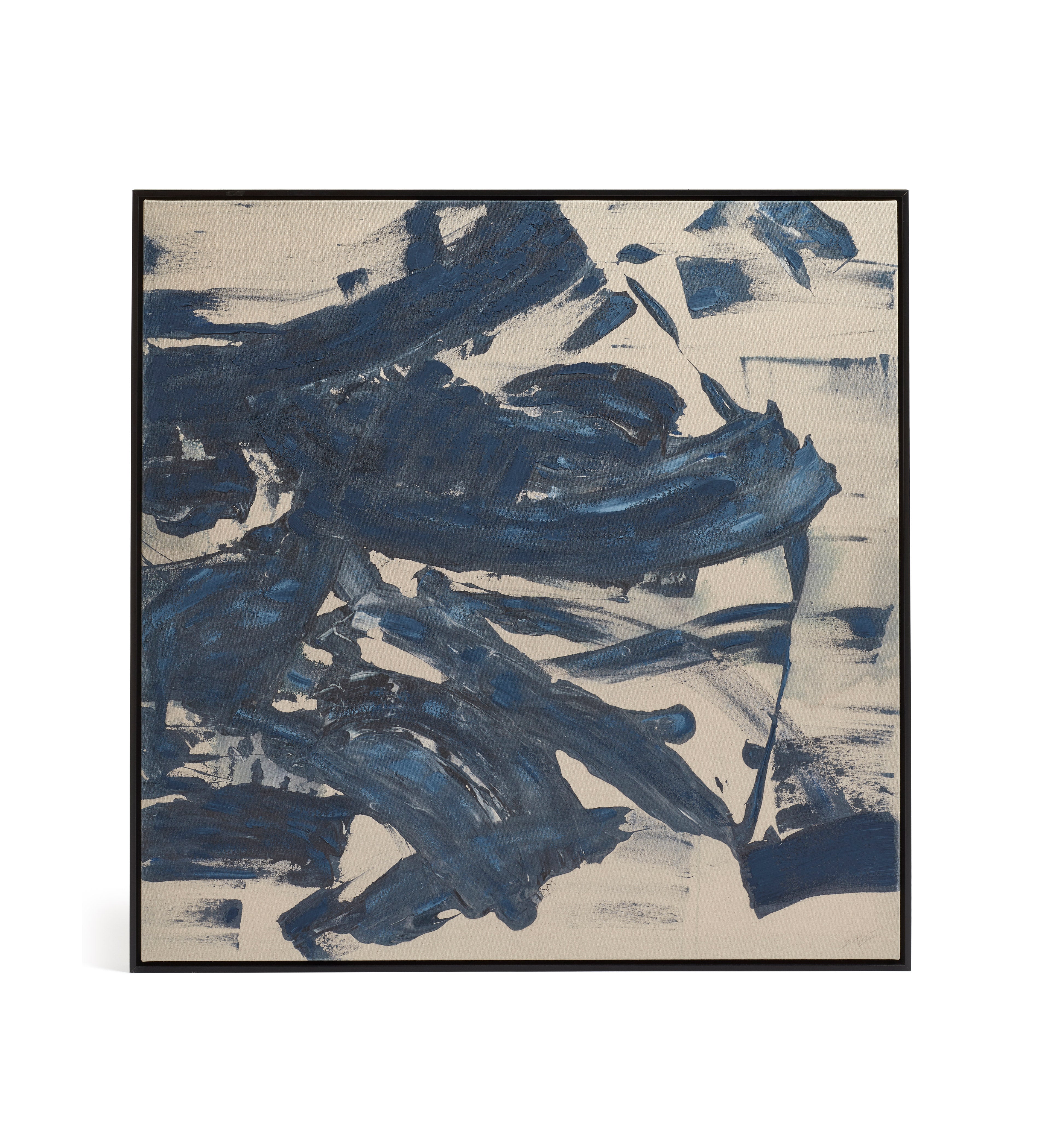 Akili Framed Wall Art - Dark Blue
