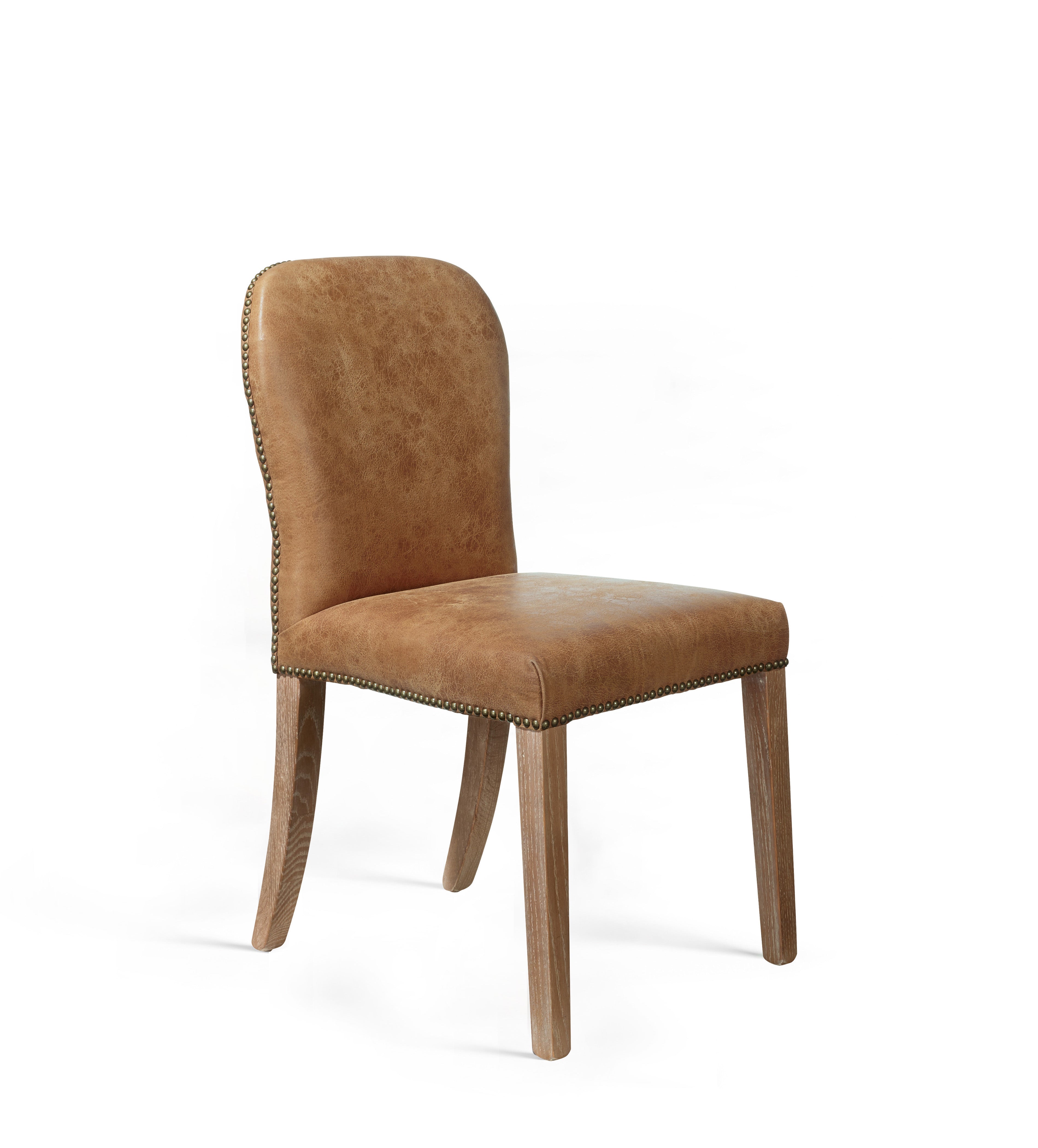 Stafford Leather Dining Chair - Aged Tobacco