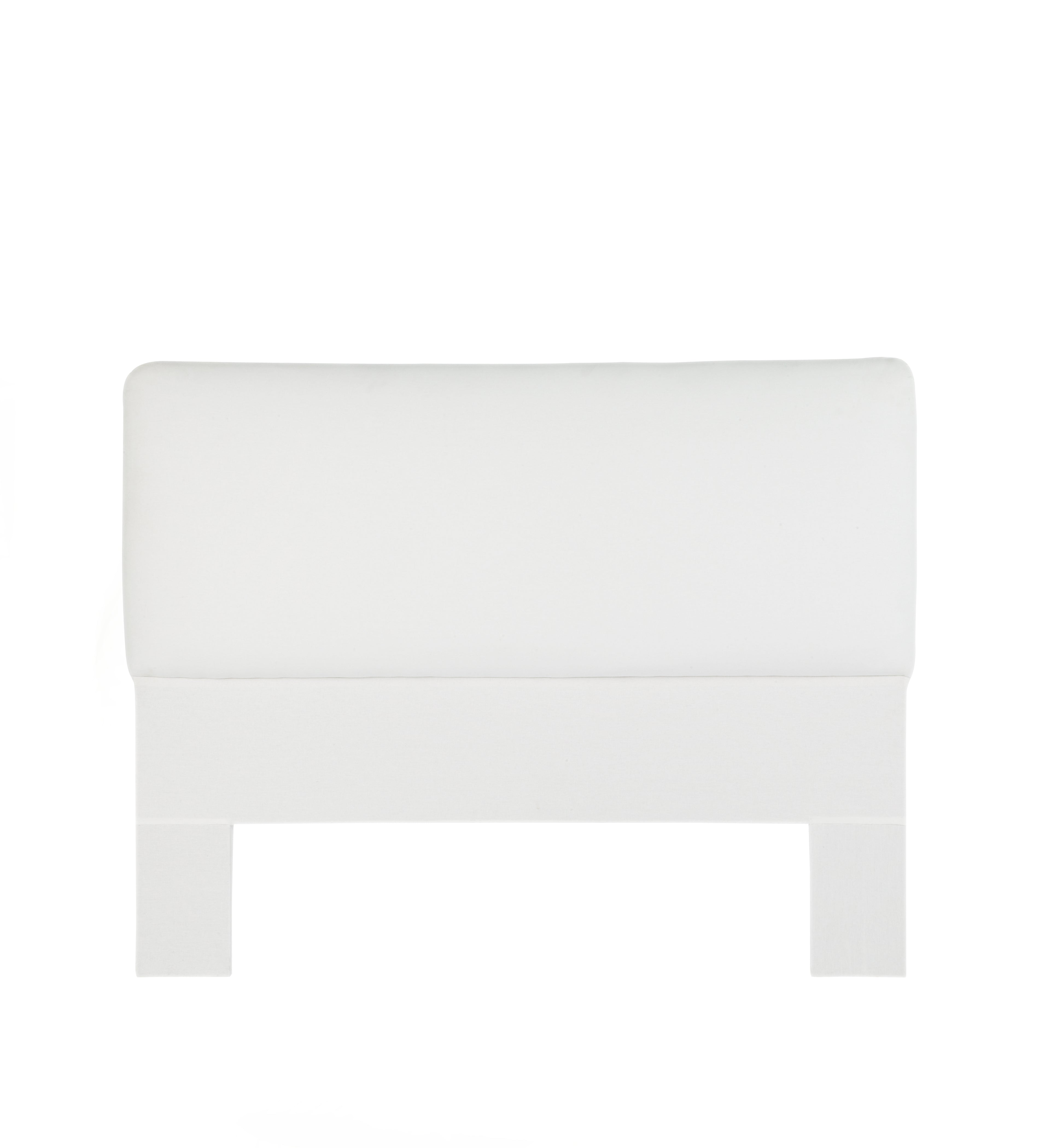 Upholstered and Padded Headboard - King Size - White