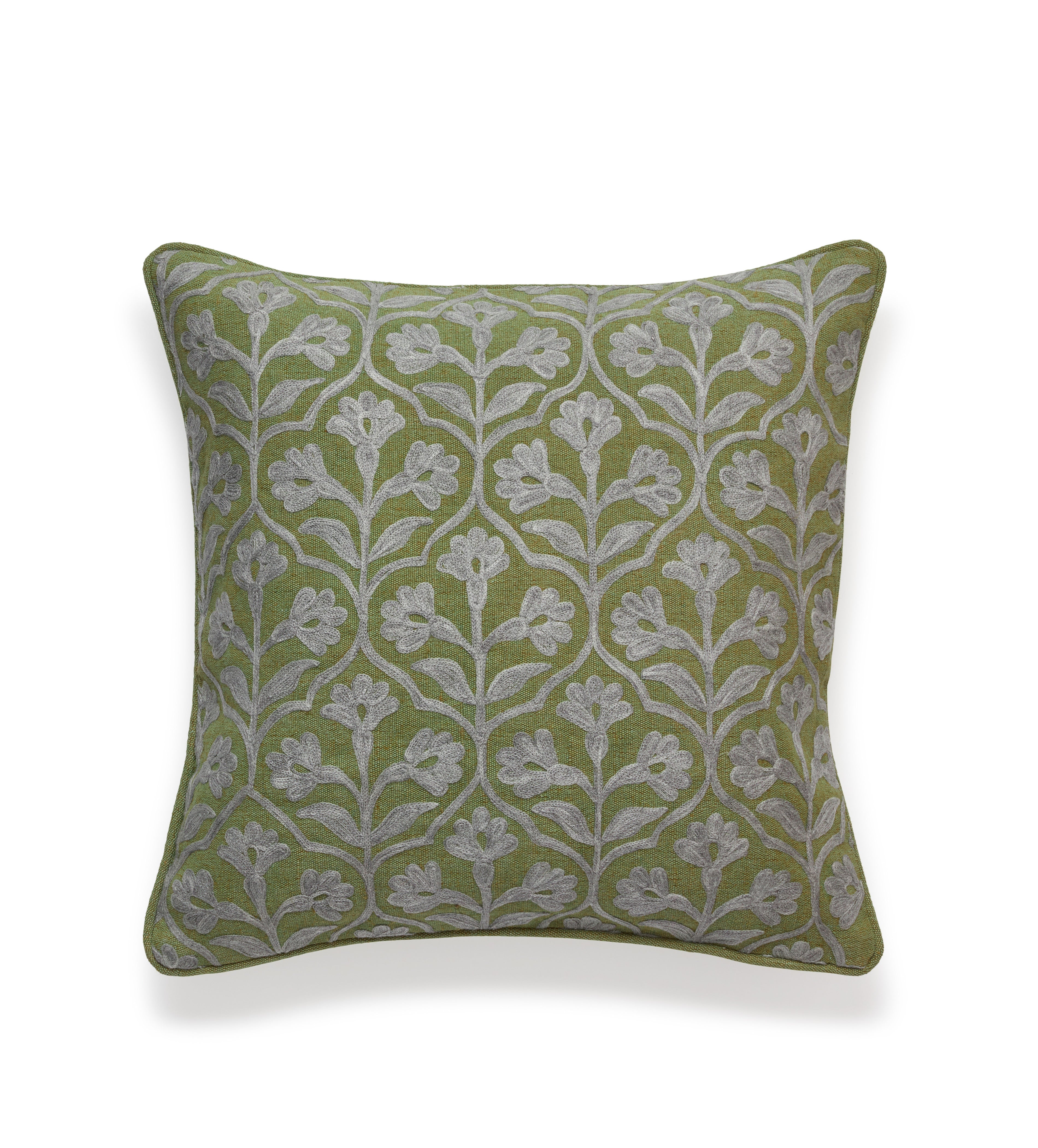 Allamanda Cushion Cover - Grey/Green