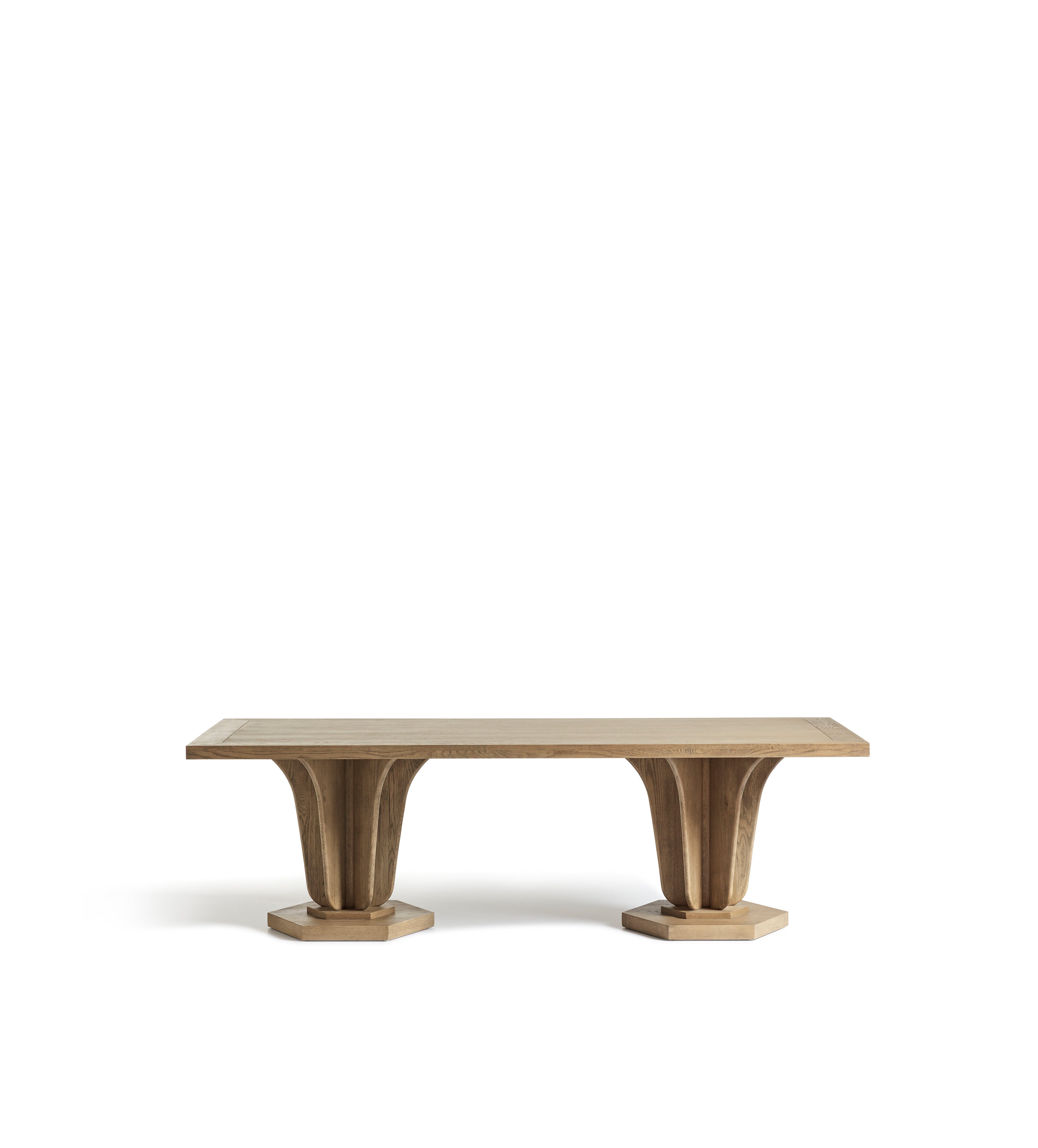 Allegro Rectangular Dining Table - Medium - Weathered Oak - OKA