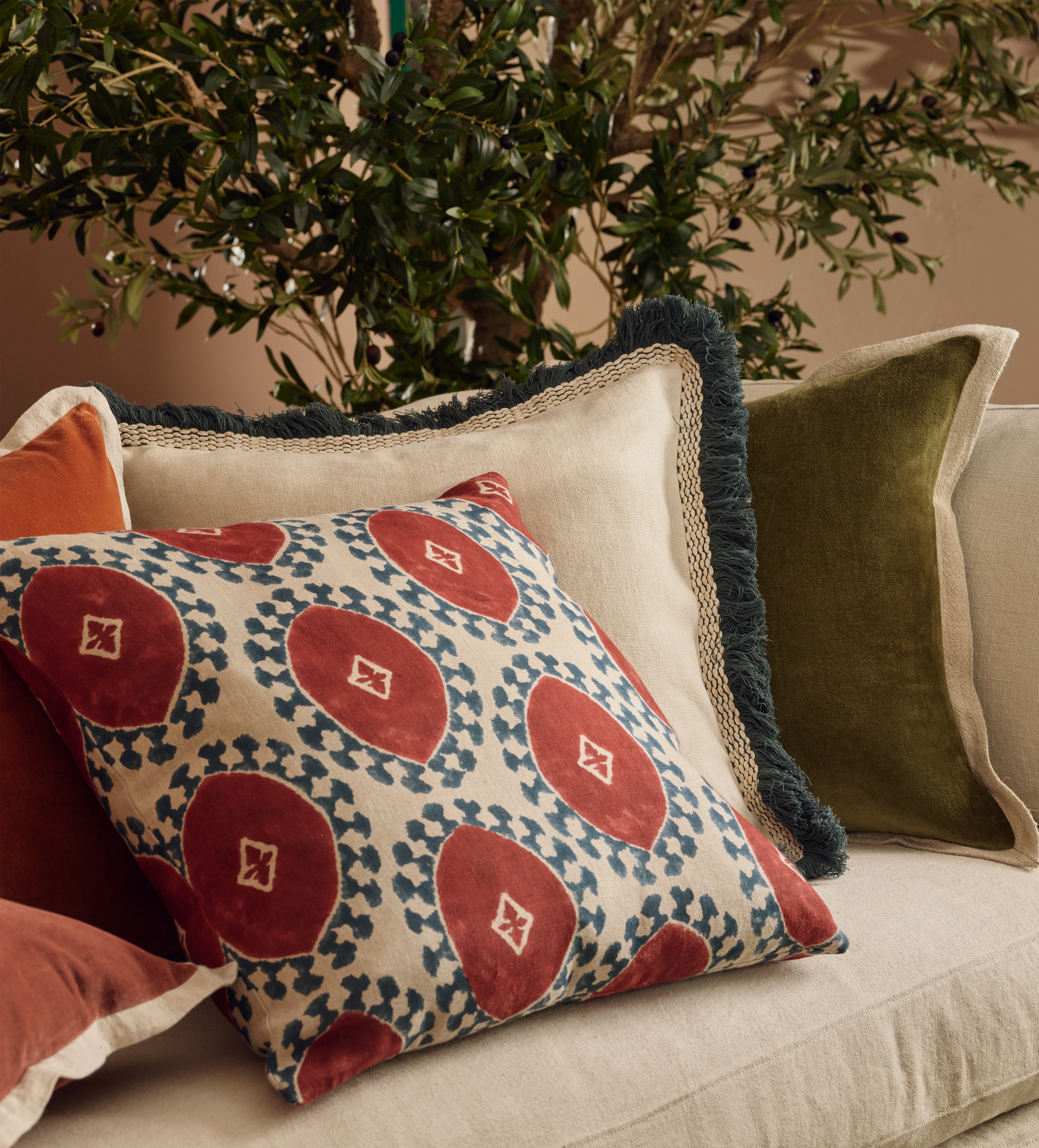 Contorno Cushion Cover - Blood Orange