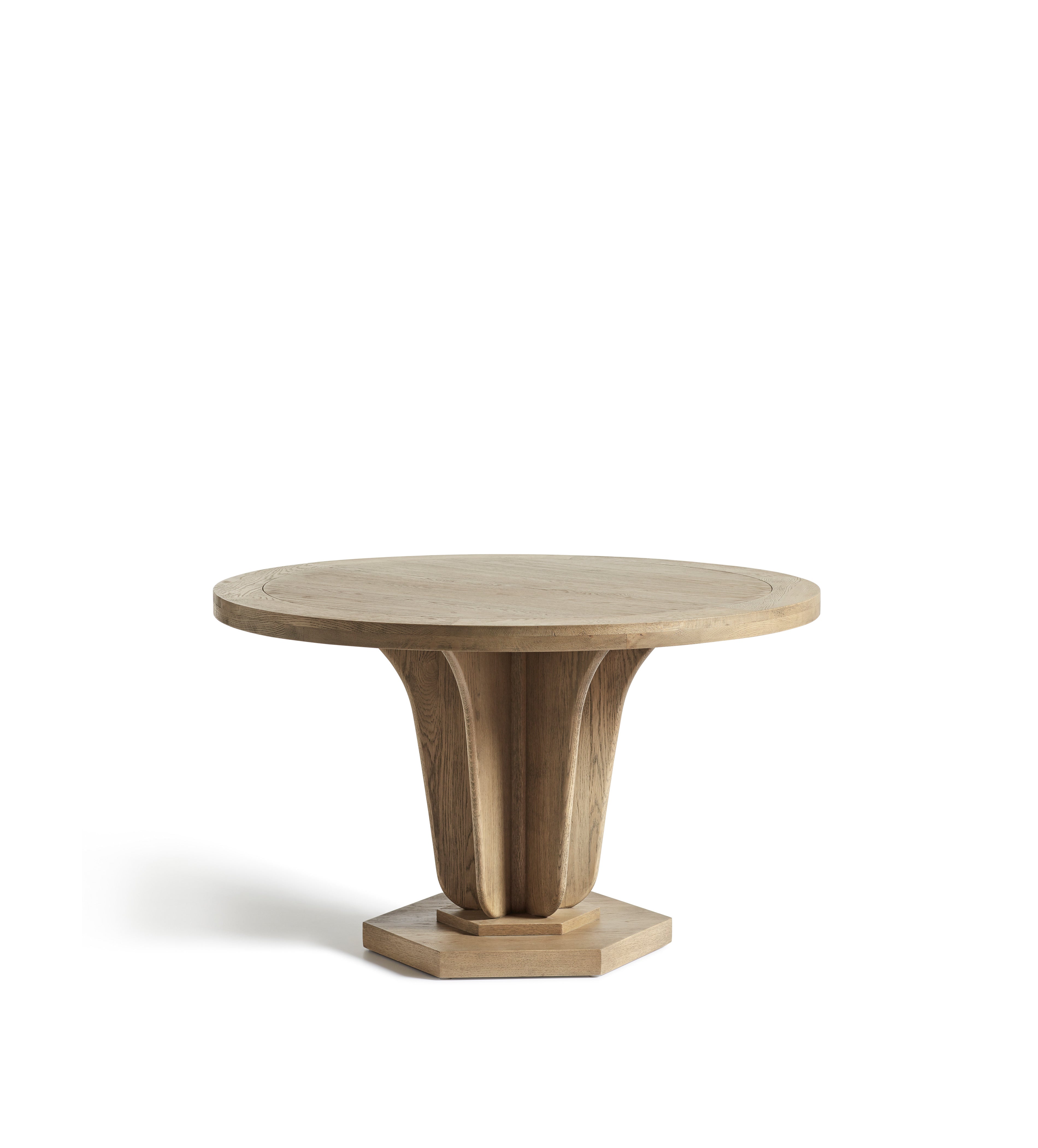 Allegro Round Dining Table - Small - Weathered Oak