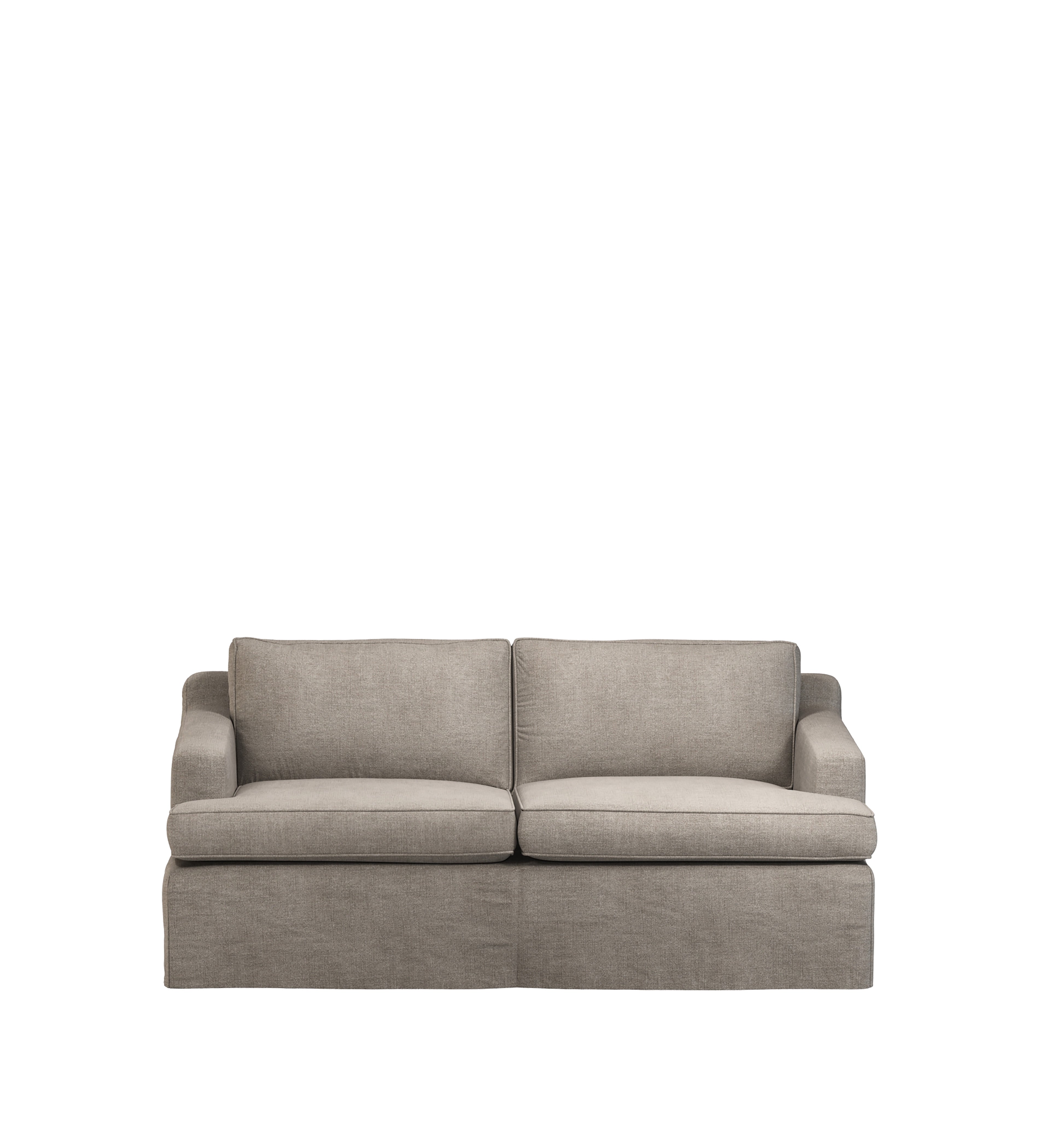 COVER ONLY - Beale Stonewash Linen Loose Cover for 2-Seater Sofa - Dyed Flax