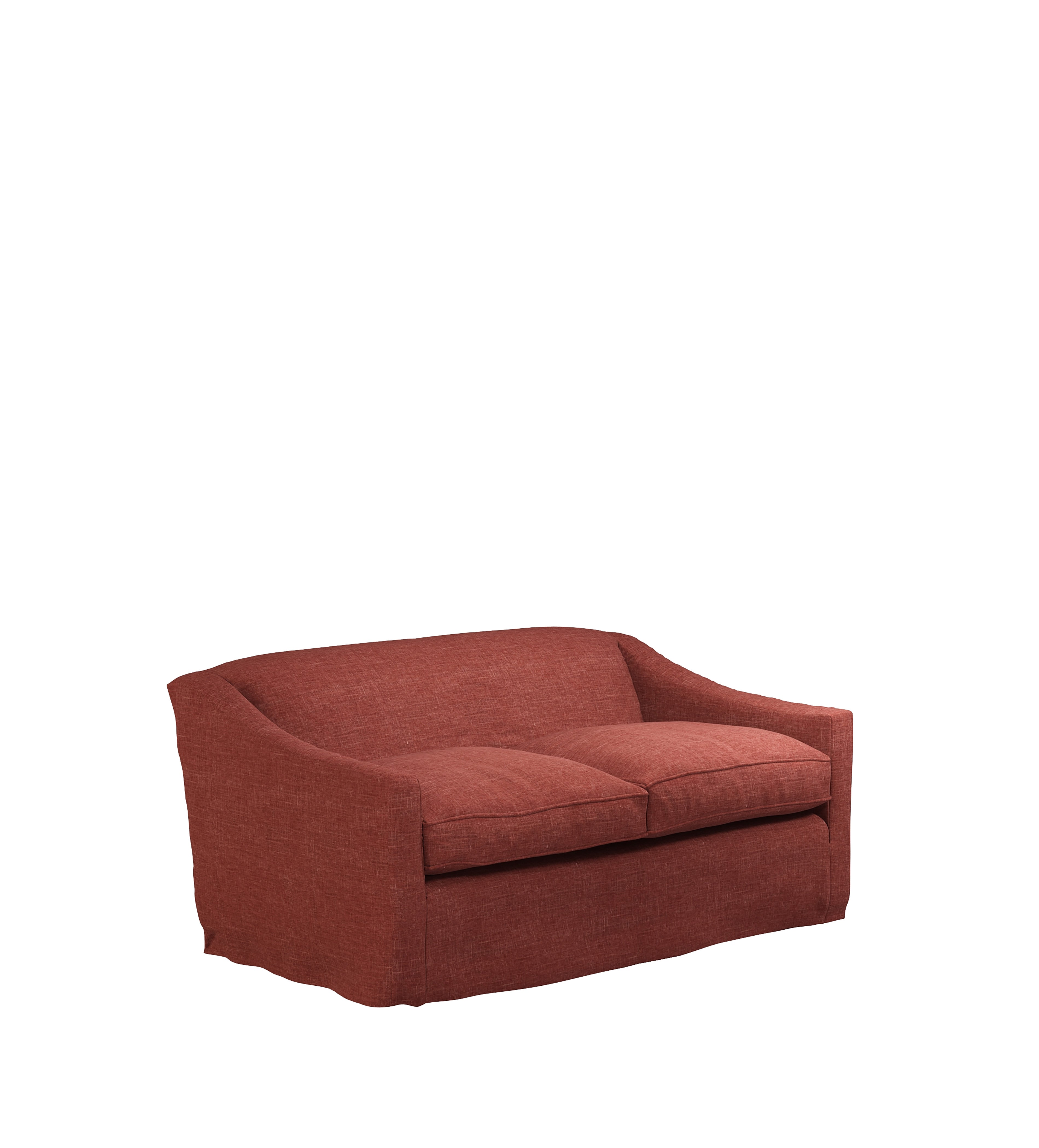 COVER ONLY - Egerton Laundered Linen Loose Cover for 2-Seater Sofa - Terra