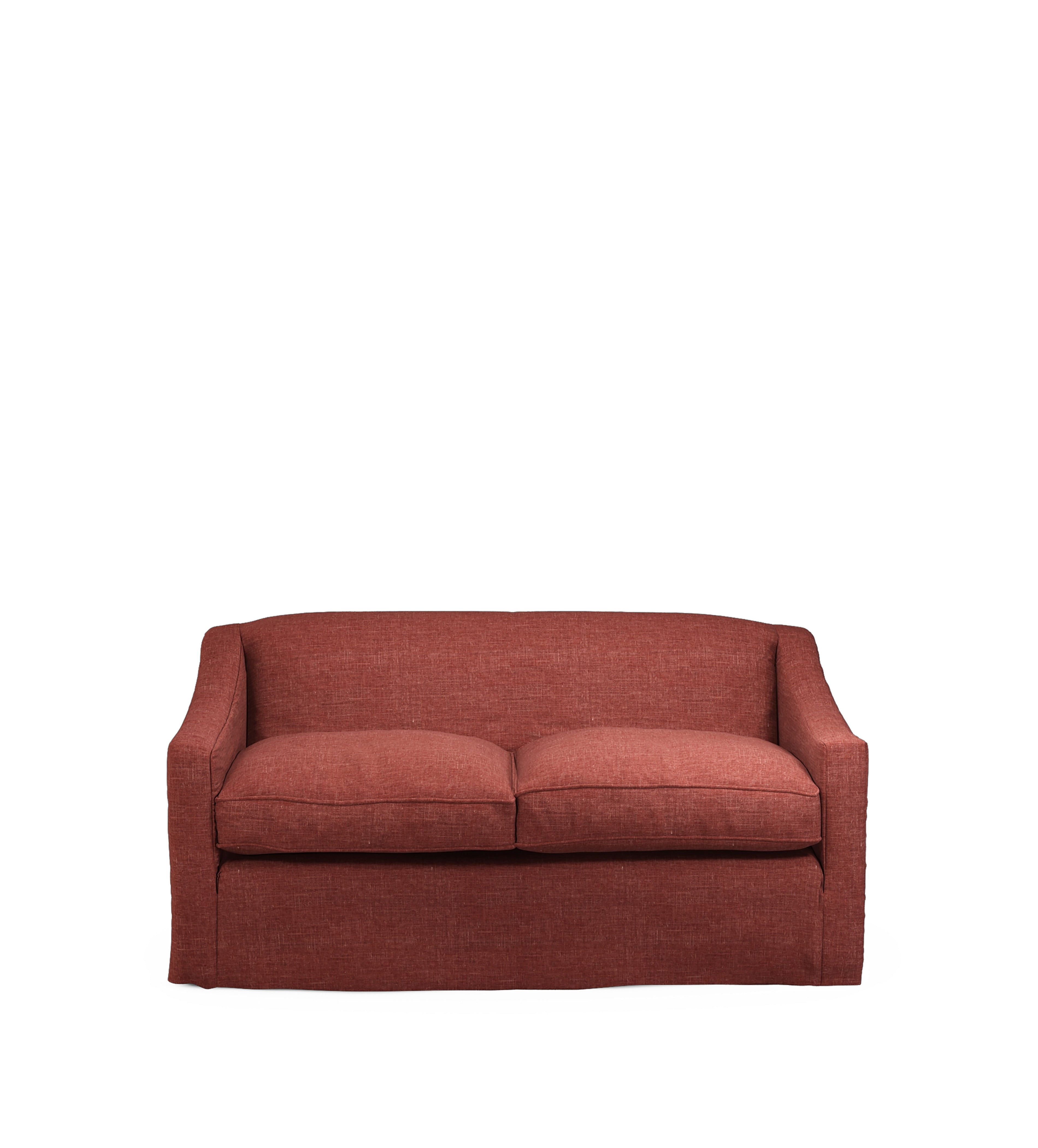 COVER ONLY - Egerton Laundered Linen Loose Cover for 2-Seater Sofa - Terra