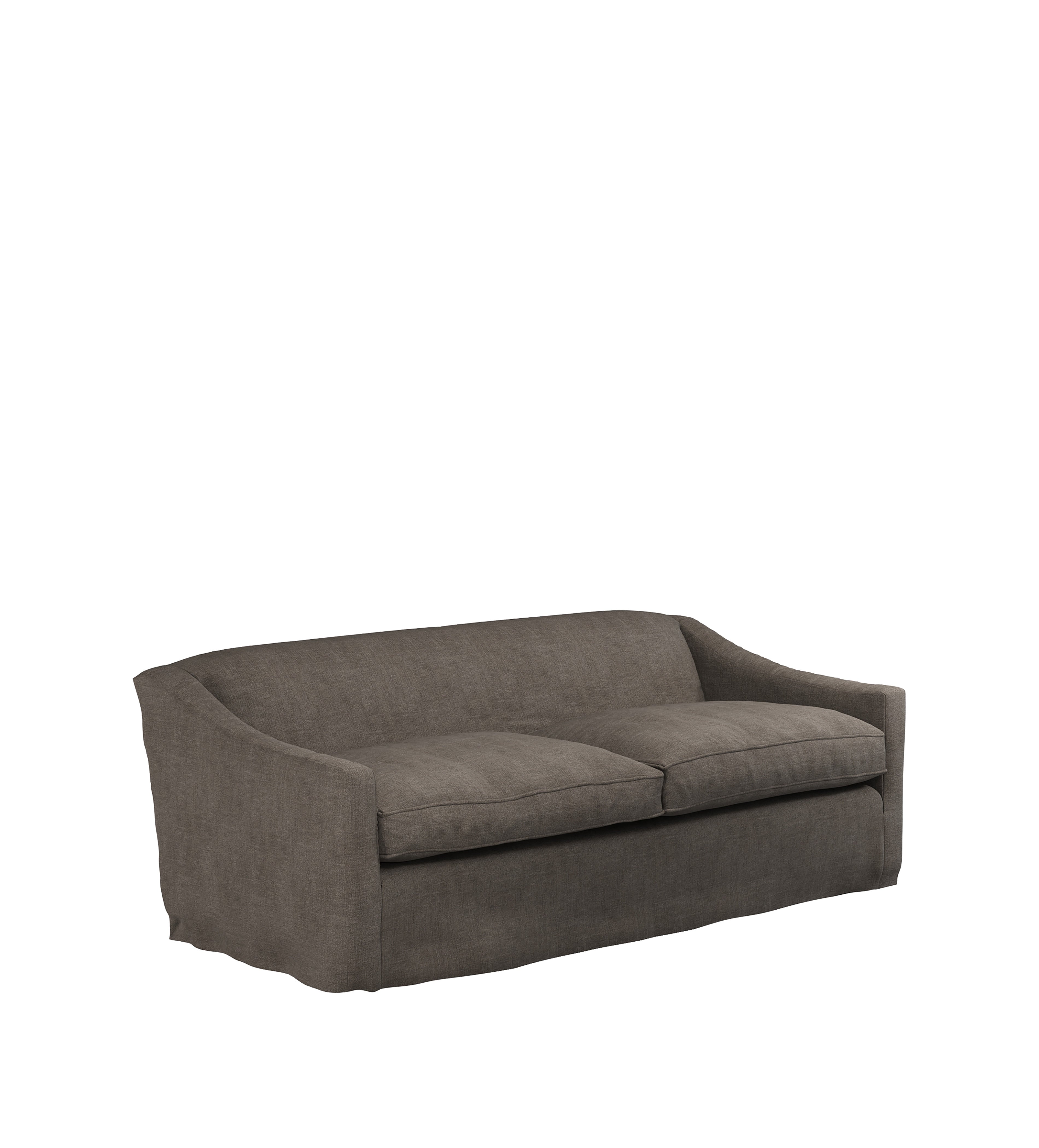 COVER ONLY - Egerton Stonewash Linen Loose Cover for 3-Seater Sofa - Walnut