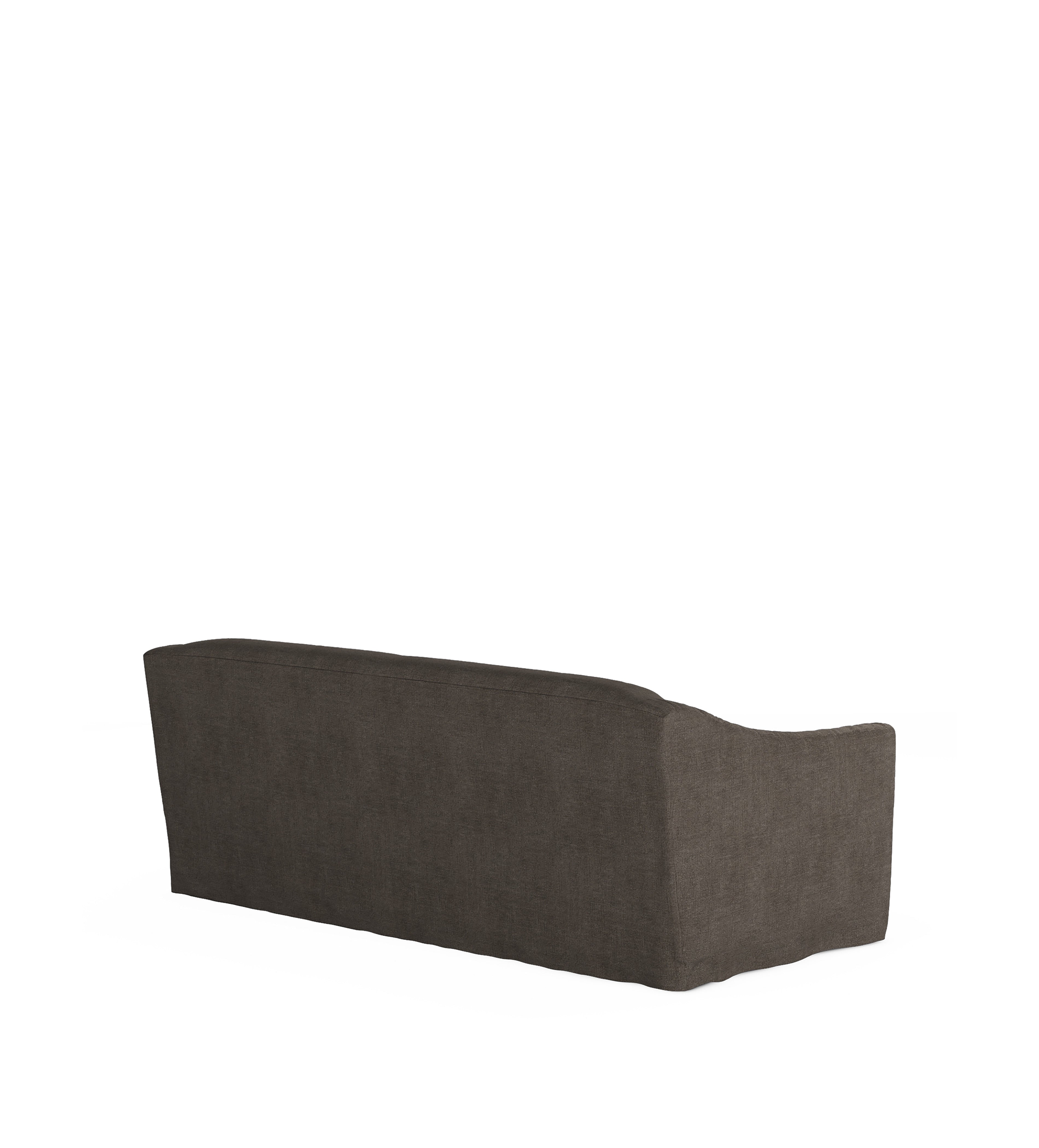 COVER ONLY - Egerton Stonewash Linen Loose Cover for 3-Seater Sofa - Walnut