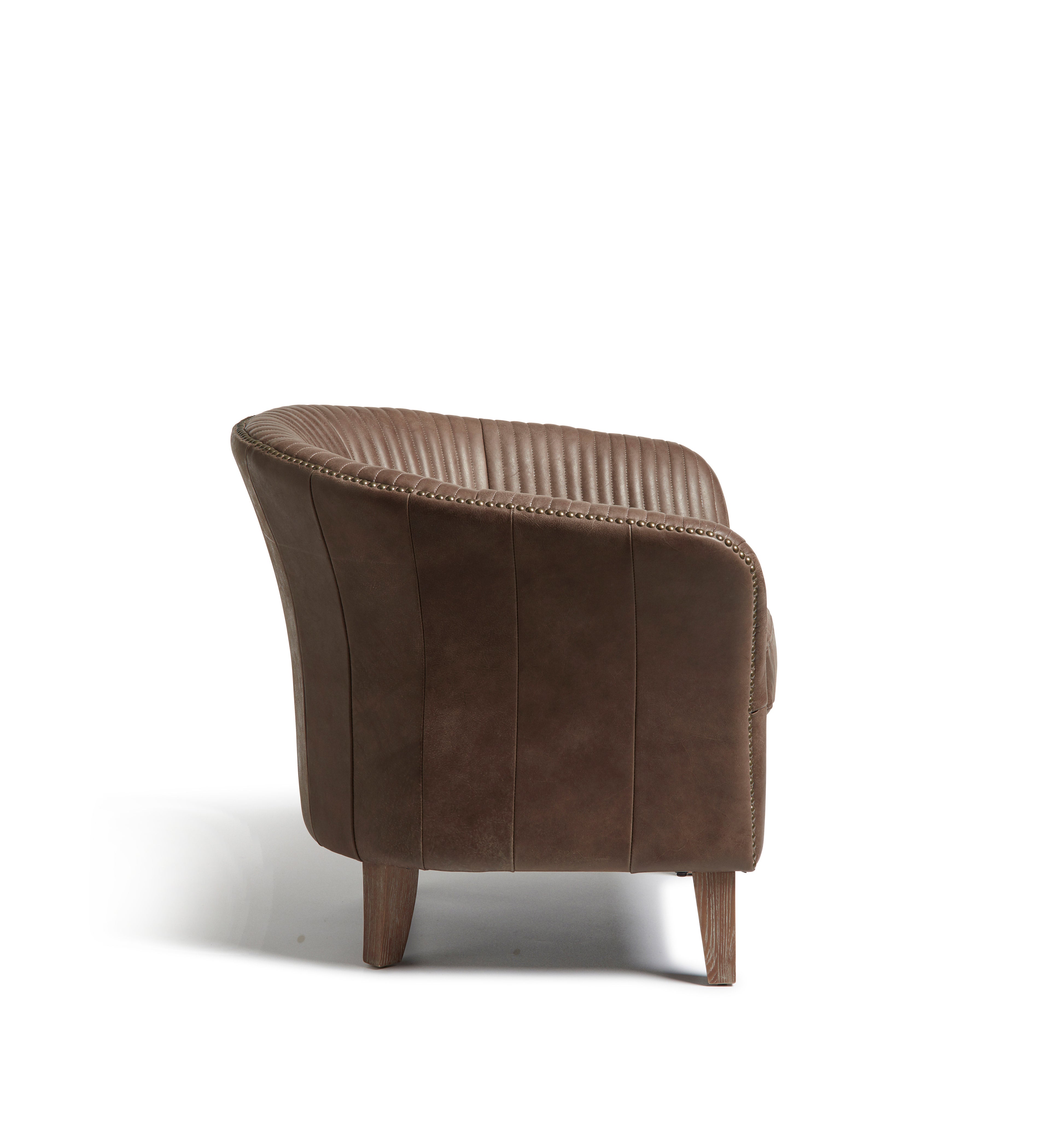 Crosby Leather Armchair - Dark Vellum