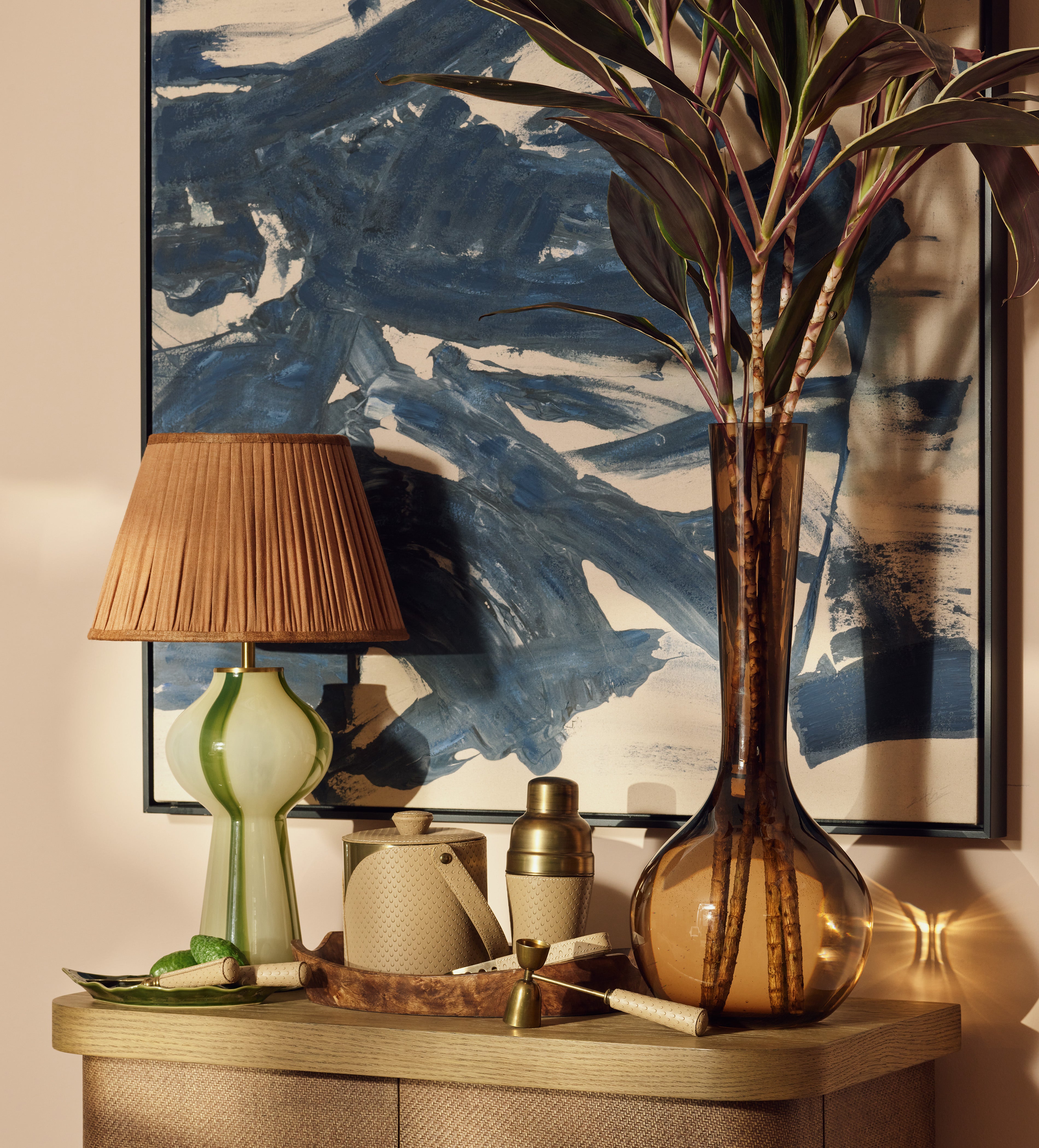 Eleanor Glass Table Lamp - Green