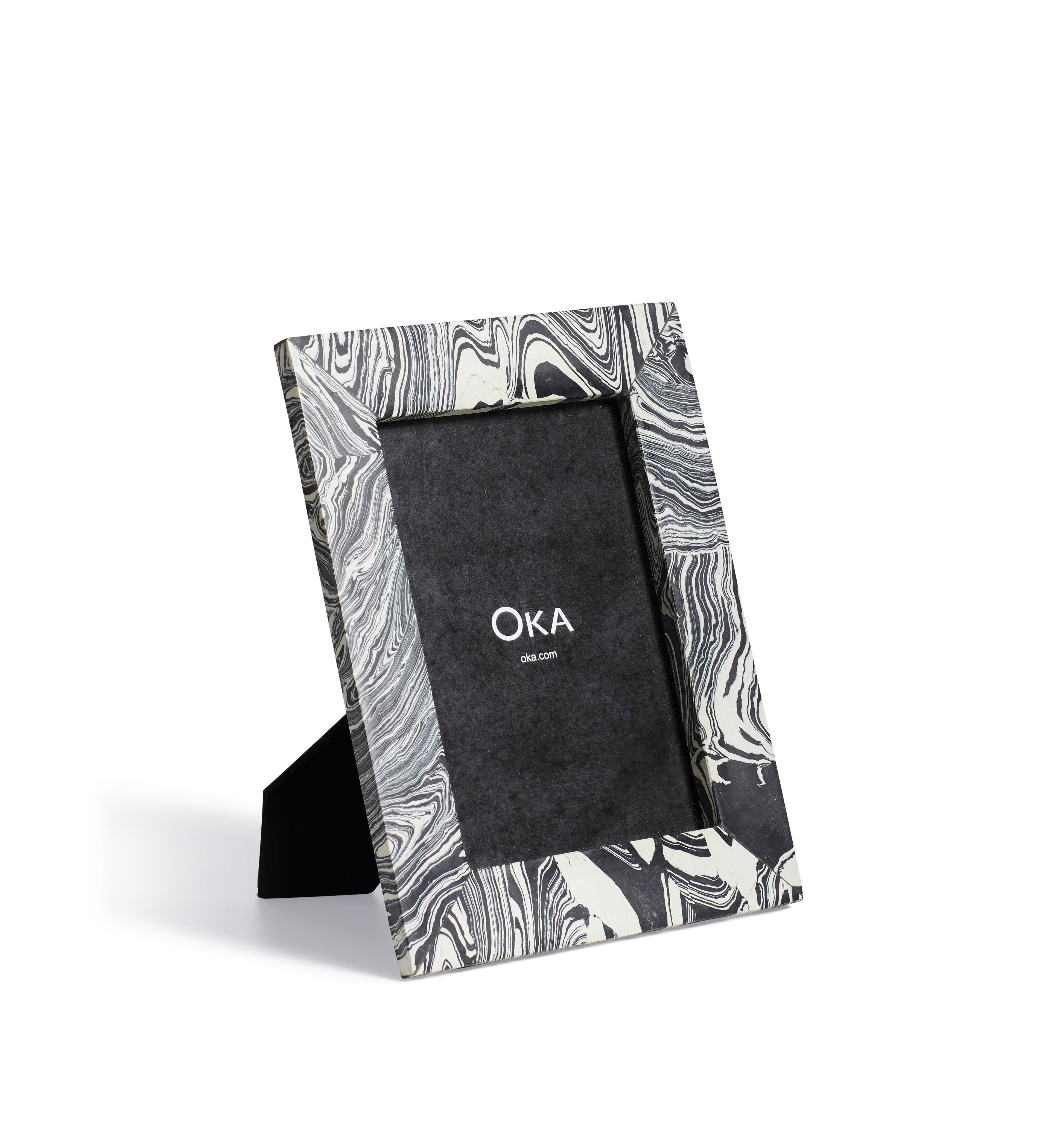 Anise Marbled Frame - Large - Black/White