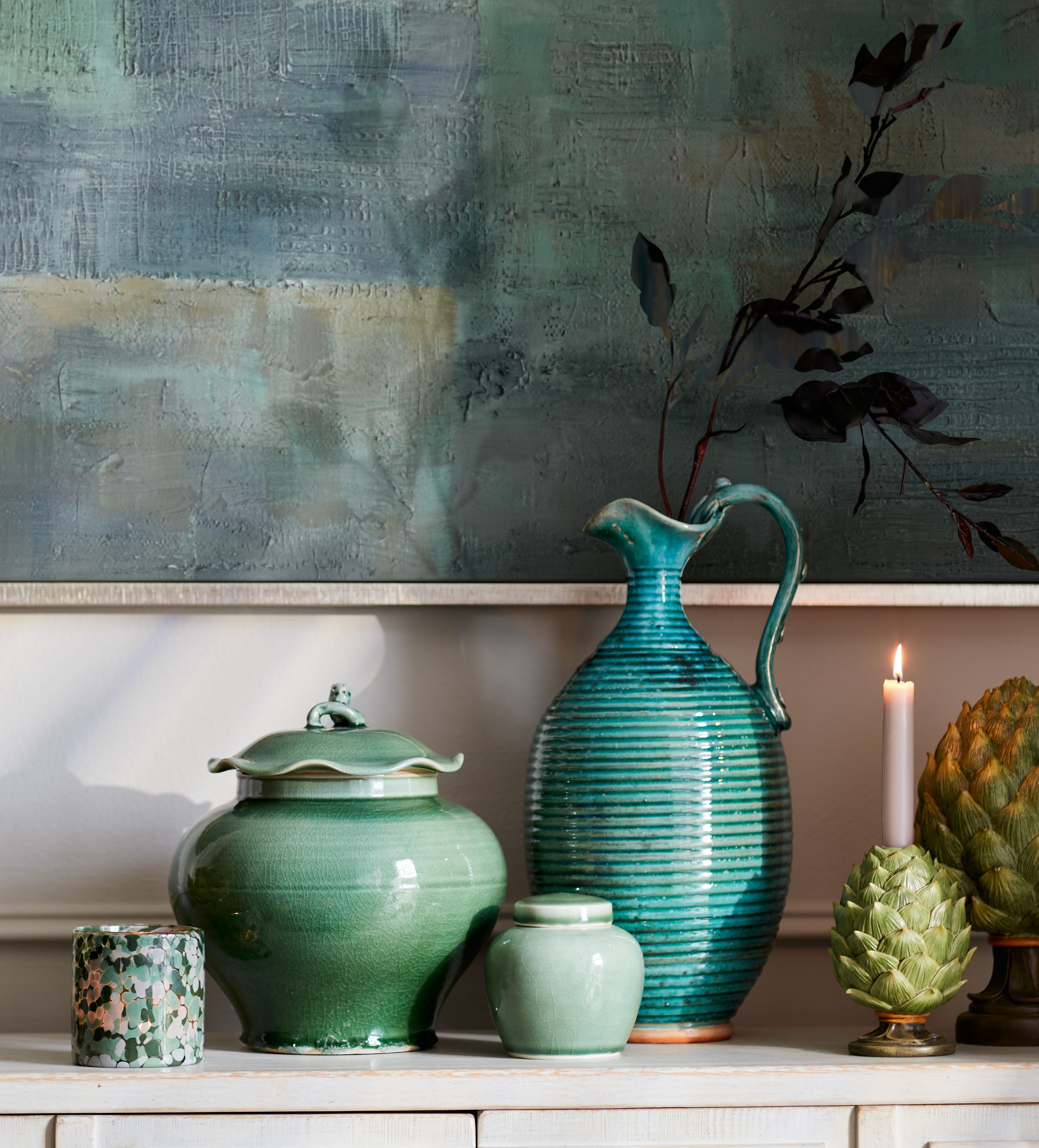 Anni Lidded Pot - Jade