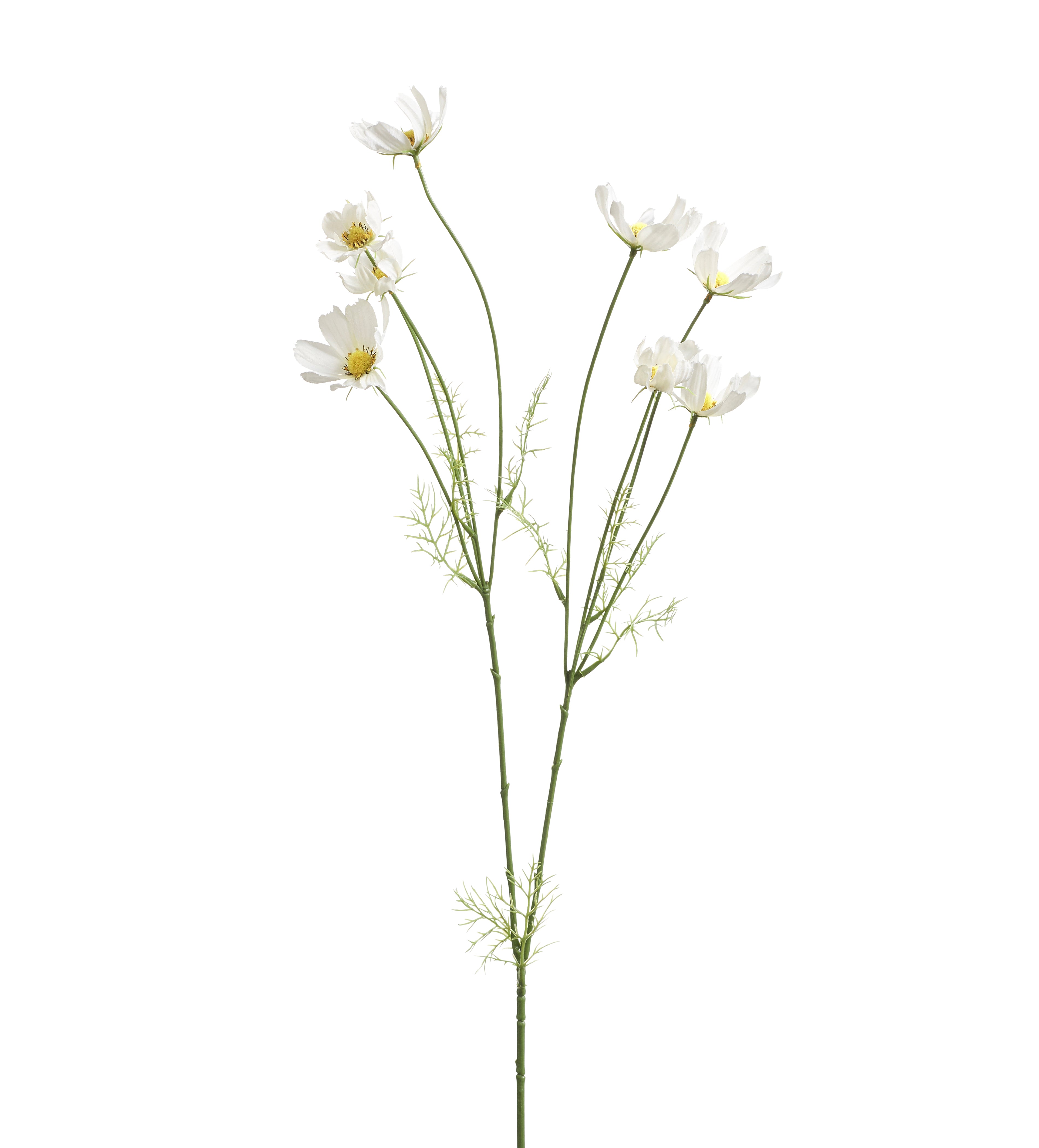 Faux Cosmos Stem - White