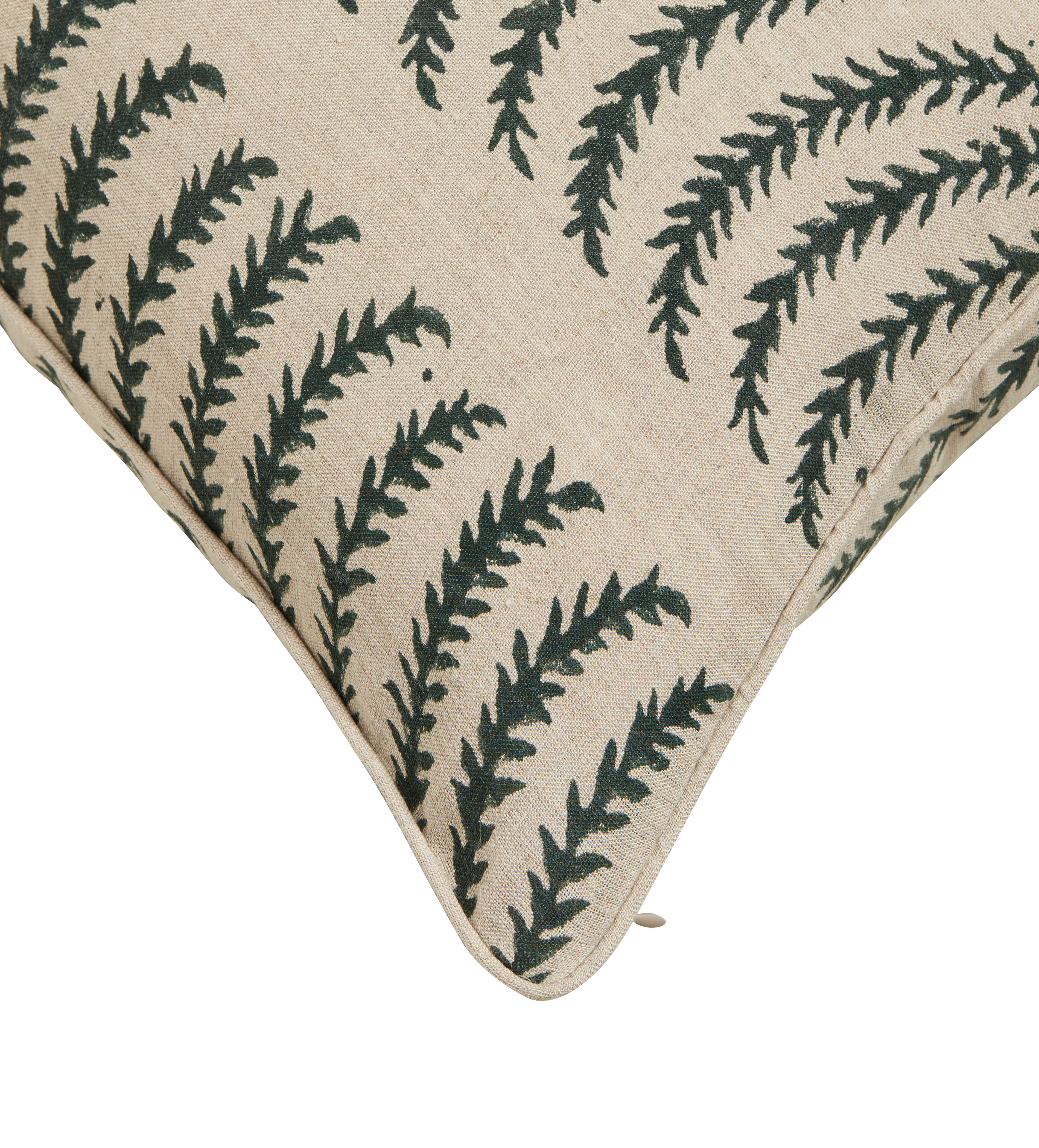 Areca Cushion Cover - Midnight Green